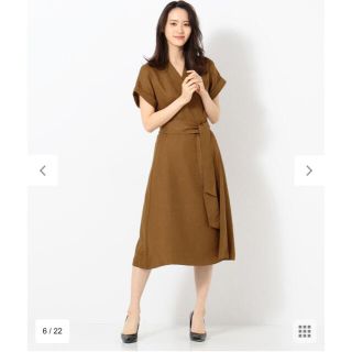 アドーア(ADORE)のまたかな様＊BEIGE，ベイジ　カシュクールワンピース　  shannon 半袖(ロングワンピース/マキシワンピース)