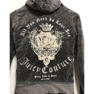 ジューシークチュール(Juicy Couture)の【Juicy Couture】グレー　ベロアジャージ　サイズP(パーカー)