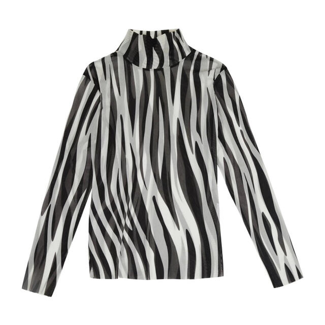 KENZO(ケンゾー)のVelvet glove zebra top メンズのトップス(Tシャツ/カットソー(七分/長袖))の商品写真