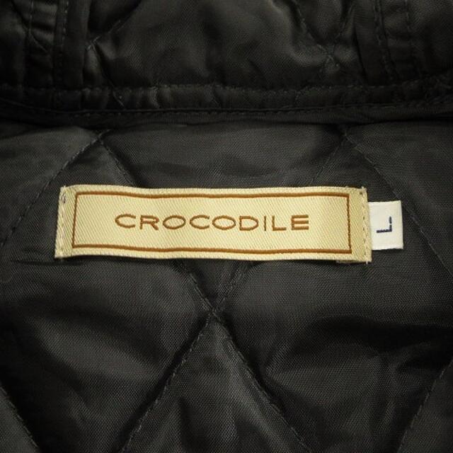 Crocodile(クロコダイル)のクロコダイル ベスト キルティング フード 中わた チェック 緑 グリーン L メンズのトップス(ベスト)の商品写真