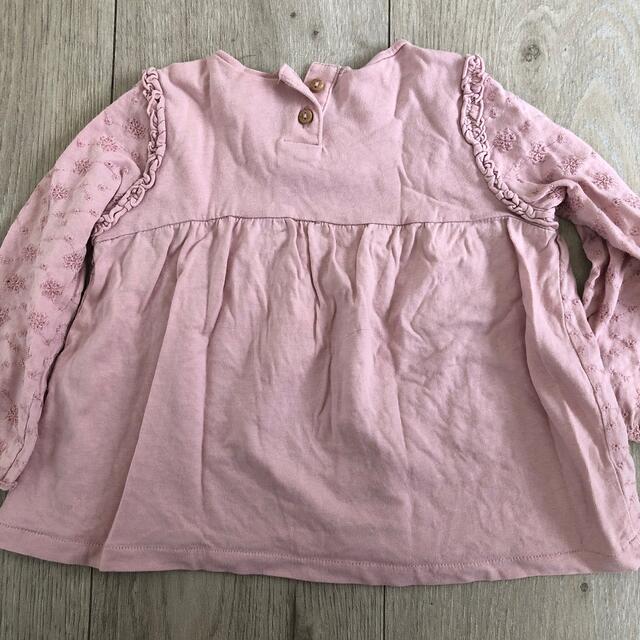 ZARA KIDS(ザラキッズ)のZARA 刺繍ブラウス ピンク キッズ/ベビー/マタニティのベビー服(~85cm)(シャツ/カットソー)の商品写真