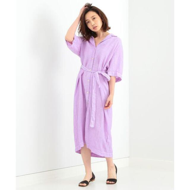 120% LINO - 120%LINO オープンカラー ワンピースの通販 by 120% LINO - 120%LINO オープンカラー ワンピースの通販 by