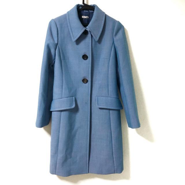 ミュウミュウ コート サイズ40 M - ブルー