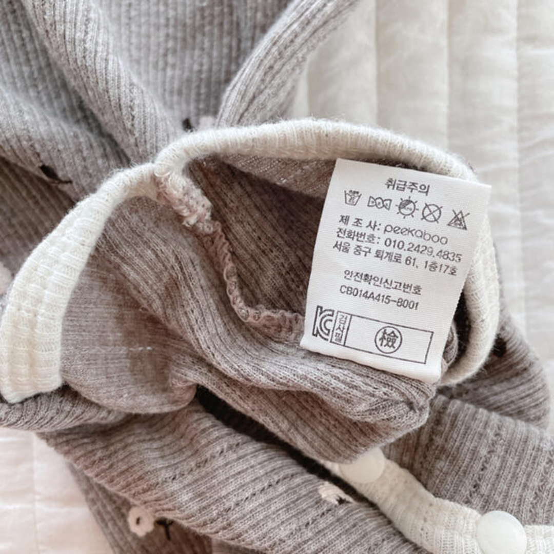 ZARA KIDS(ザラキッズ)の韓国子供服＊小花柄ロンパース(18m)cocoa サイズ80 キッズ/ベビー/マタニティのベビー服(~85cm)(ロンパース)の商品写真