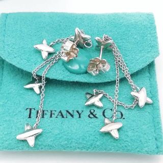 Tiffany K18WG カットボールピアス　希少美品