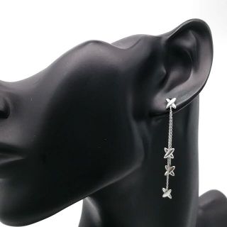 Tiffany K18WG カットボールピアス　希少美品