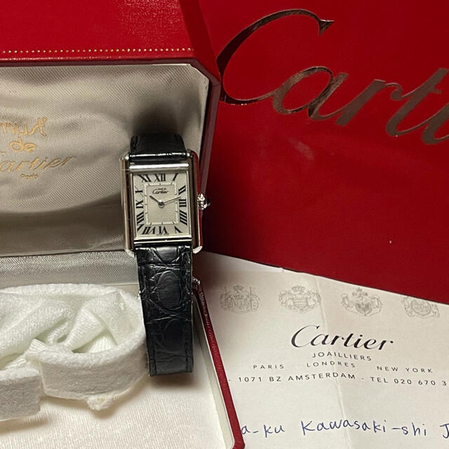 Cartier(カルティエ)のCartierカルティエ『マストタンク SM ブルーダイアル 2000年限定品』 レディースのファッション小物(腕時計)の商品写真