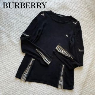 バーバリーブラックレーベル(BURBERRY BLACK LABEL)のBURBERRY BLACK LABEL デザインジップニット　3（L）(ニット/セーター)