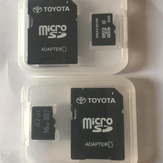 トヨタ純正micro SDカード16GB8GBドライブレコーダー用アダプター付き