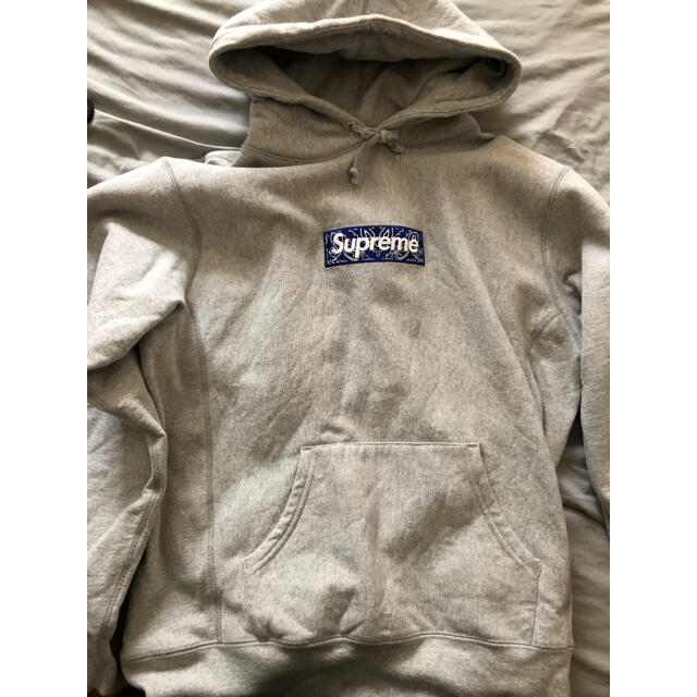 Supreme Bandana Box Logo Hooded GLAY L - パーカー