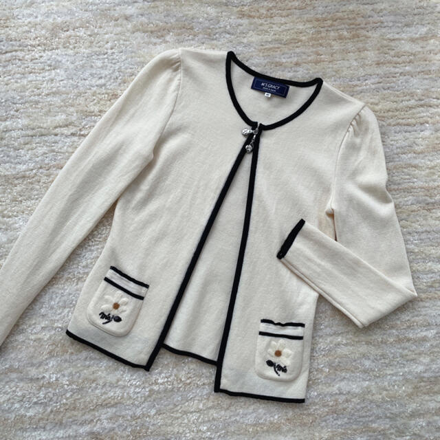 M'S GRACY - エムズグレイシー 40 ニット ジップアップ カーディガン ...