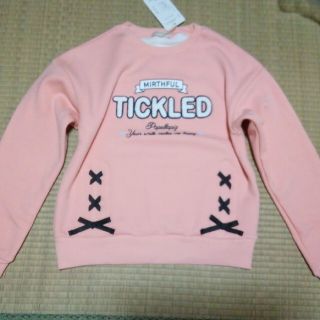 ベルメゾン(ベルメゾン)の新品、ベルメゾン、リボン付き、暖かい裏起毛トレ-ナ-、150(Tシャツ/カットソー)