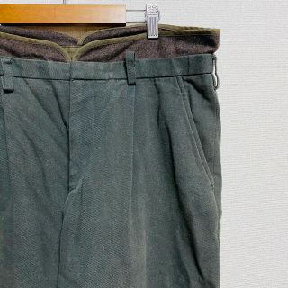 カラー(kolor)の一点物　カラー(kolor) 切り替え　テーパード　パンツ　カーキ(ワークパンツ/カーゴパンツ)