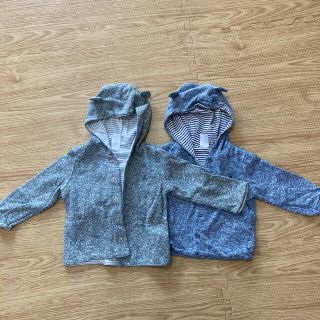 ベビーギャップ(babyGAP)のGAP パーカー　２点セット　リバーシブル　クマ耳フード(カバーオール)