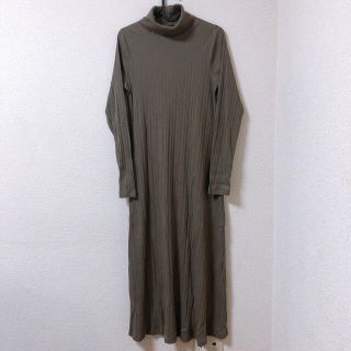 ザラ(ZARA)のZARA★ リブ タートル Aライン ロングワンピース(ロングワンピース/マキシワンピース)