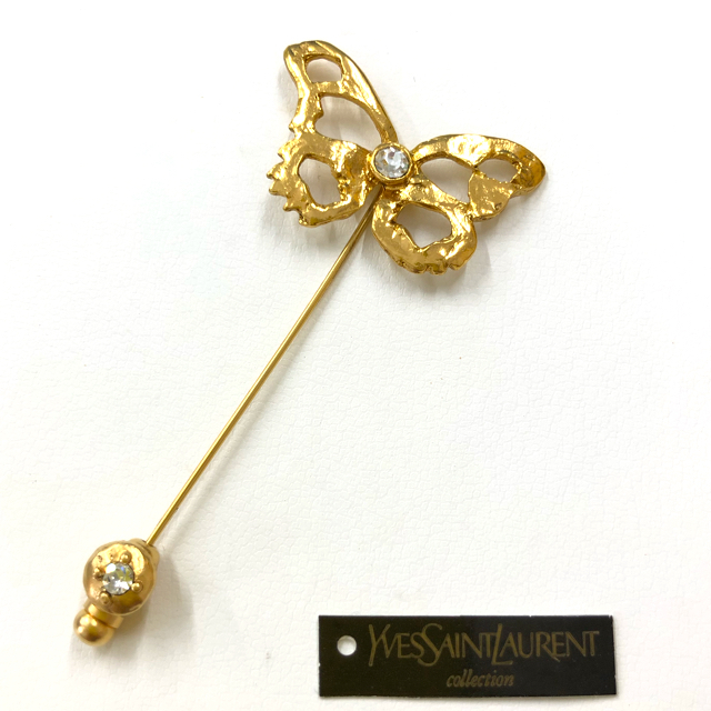 YSL イヴサンローラン サンローラン ブローチ ゴールド