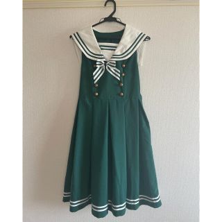 セーラー襟　制服風ワンピース ドレス(ひざ丈ワンピース)