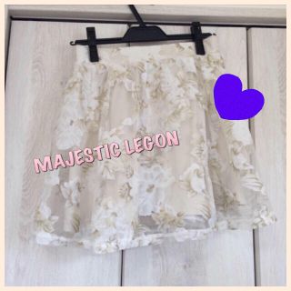 マジェスティックレゴン(MAJESTIC LEGON)のやこ様専用‼︎花柄オーガンジースカート &ワンピース(ミニスカート)