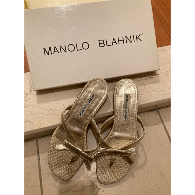 MANOLO BLAHNIK - マノロブラニク リボンサンダル 35 MANOLO BLAHNIKの