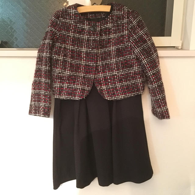 COMME CA ISM コムサ キッズフォーマル ジャケワンピの通販 by mie コムサフィユ キッズ フォーマル 4点セット ツイード ワンピース 黒 110