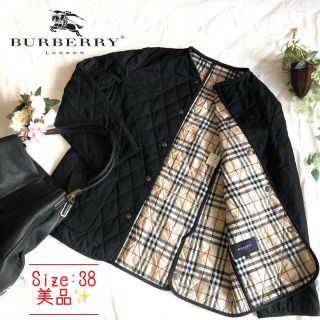 バーバリー(BURBERRY)の[美品✨]バーバリー ロンドン ノバチェックノーカラー キルティング ジャケット(ダウンジャケット)