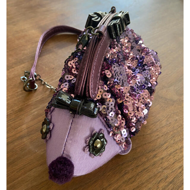 ANNA SUI mini(アナスイミニ)のANNA SUI MINI ポシェット　ハリネズミ　パープル キッズ/ベビー/マタニティのこども用バッグ(ポシェット)の商品写真