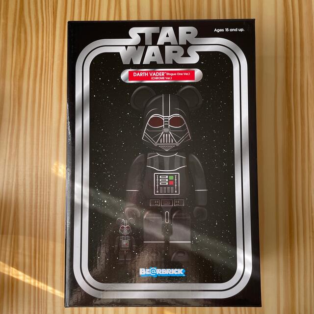 MEDICOM TOY(メディコムトイ)のBE@RBRICK DARTH VADER Chrome 100％ & 400％ エンタメ/ホビーのフィギュア(その他)の商品写真