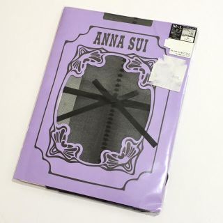 アナスイ(ANNA SUI)のアナスイ　スターライン&リボン柄　タイツ　ブラック　ストッキング(タイツ/ストッキング)