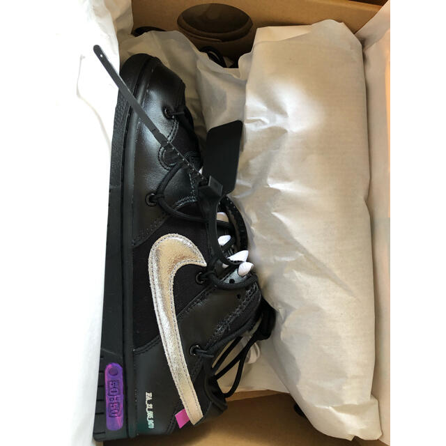 NIKE ダンク LOW x オフホワイト lot50靴/シューズ