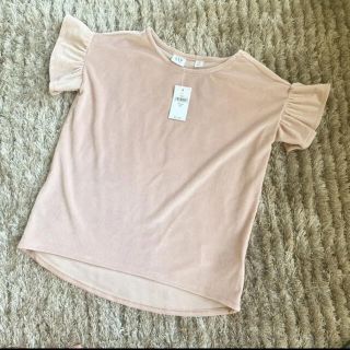 ギャップキッズ(GAP Kids)の新品　おしゃれ　トップス　袖フリル　ピンク　女の子　半袖　フリル　無地　gap(Tシャツ/カットソー)