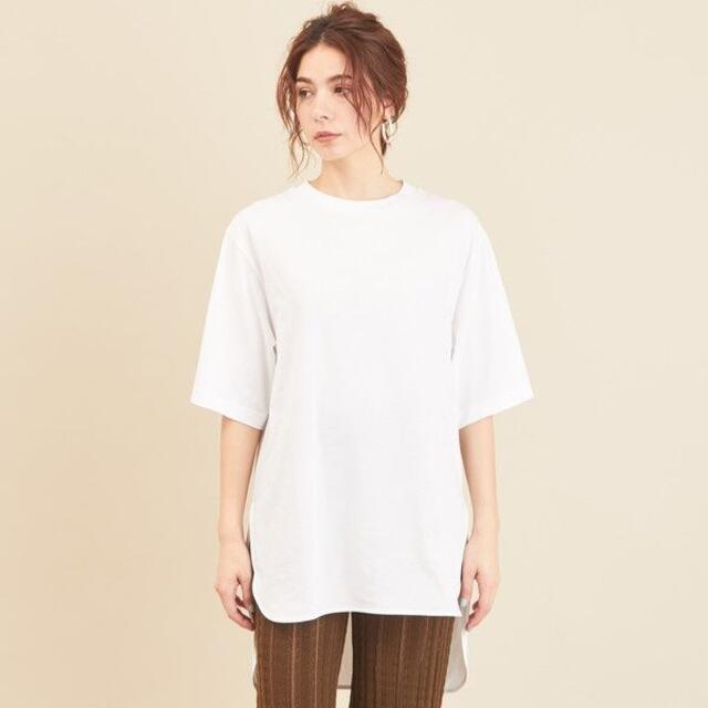 BEAUTY&YOUTH UNITED ARROWS(ビューティアンドユースユナイテッドアローズ)のコットンサイドスリットビッグロングスリーブＴシャツ レディースのトップス(Tシャツ(半袖/袖なし))の商品写真