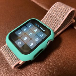 アップルウォッチ(Apple Watch)のバンドのオマケ付き　Apple Watch 40mmケース　ミント(モバイルケース/カバー)