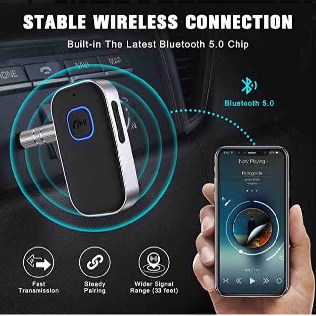 ☆新品Bluetooth 5.0 ワイヤレス受信機 トランスミッター 3.5mm スマホ/家電/カメラのPC/タブレット(PC周辺機器)の商品写真