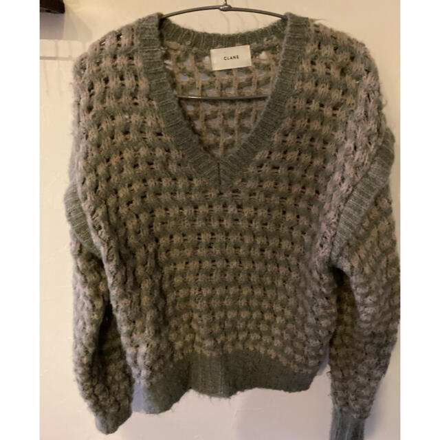 CLANE MIX COLOR V NECK KNIT