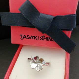 タサキ(TASAKI)のK18WG⚪TASAKI◆タサキ⚪幸せの四つ葉クローバー🍀ダイヤ付きリング✨(リング(指輪))