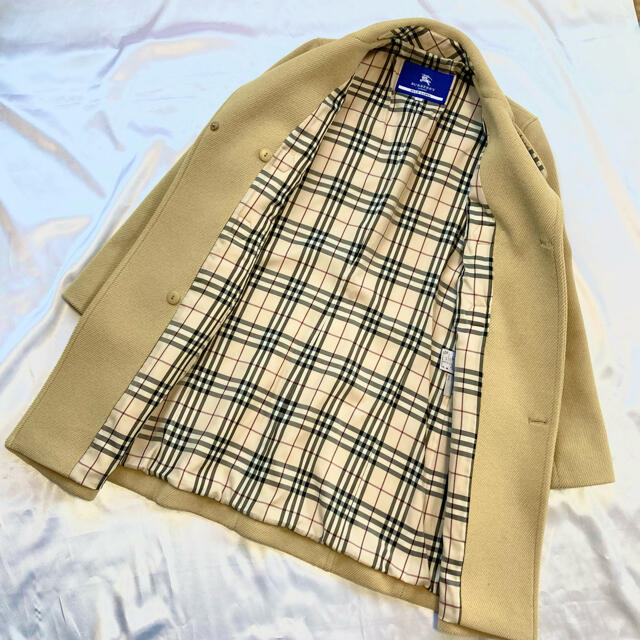 BURBERRY BLUE LABEL(バーバリーブルーレーベル)の【美品】バーバリーブルーレーベル カシミヤ混 ダッフルコート ノバチェック 38 レディースのジャケット/アウター(ダッフルコート)の商品写真