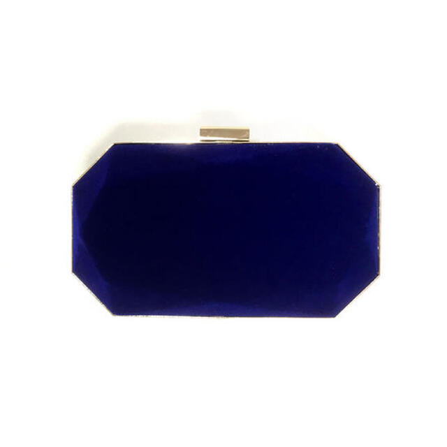 【在庫処分SALE】カッティングベロアクラッチ〈Dark Blue〉 レディースのバッグ(クラッチバッグ)の商品写真