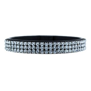 スワロフスキー(SWAROVSKI)の美品 スワロフスキー ラインストーン ブレスレット レザー レディース SWAROVSKI 【1-0012837】(ブレスレット/バングル)