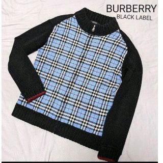 バーバリーブラックレーベル(BURBERRY BLACK LABEL)のバーバリー　ブラックレーベル　ノバチェック　チェック　ニット　カーディガン(ニット/セーター)