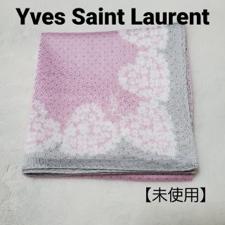 イヴサンローランボーテ(Yves Saint Laurent Beaute)のサンローラン LANVIN ランバン 水色 花柄 ハンカチ スカーフ(ハンカチ)