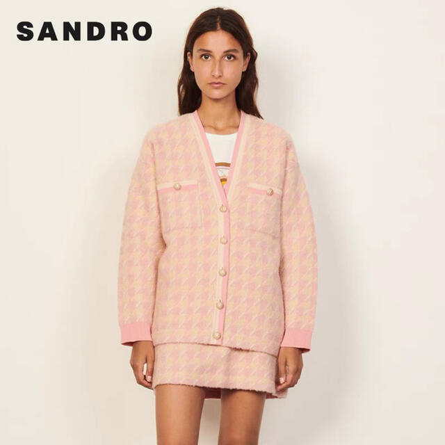 ❤️Sandro2021新作　新品　ピンクカーディガン　綺麗上品