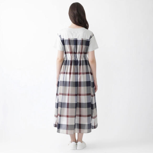 クレストブリッジ ブルーレーベル ベージュチェック柄ワンピース