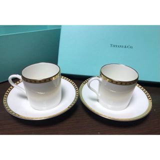 ティファニー(Tiffany & Co.)の【値下げ】ティファニー　ゴールドバンド デミタスカップ(グラス/カップ)