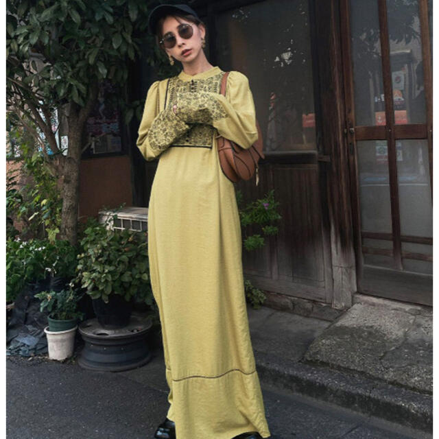 ELFIN EMBROIDERY CAFTAN DRESS アメリ 完売品 S