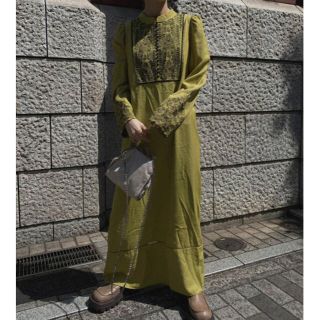 AMERI ELFIN EMBROIDERY CAFTAN DRESS 正規品 信頼 49.0%割引