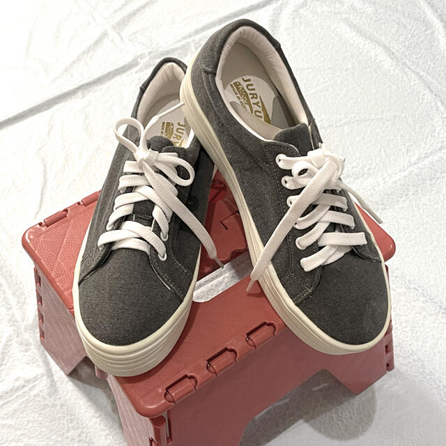 dholic(ディーホリック)の❝リネンレースアップスニーカー・グレー❞ レディースの靴/シューズ(スニーカー)の商品写真