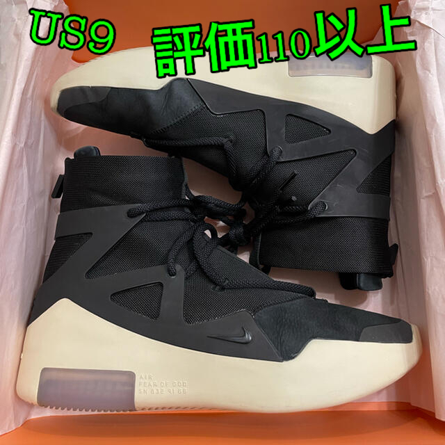 NIKE AIR FEAR OF GOD 1 BLACK US9