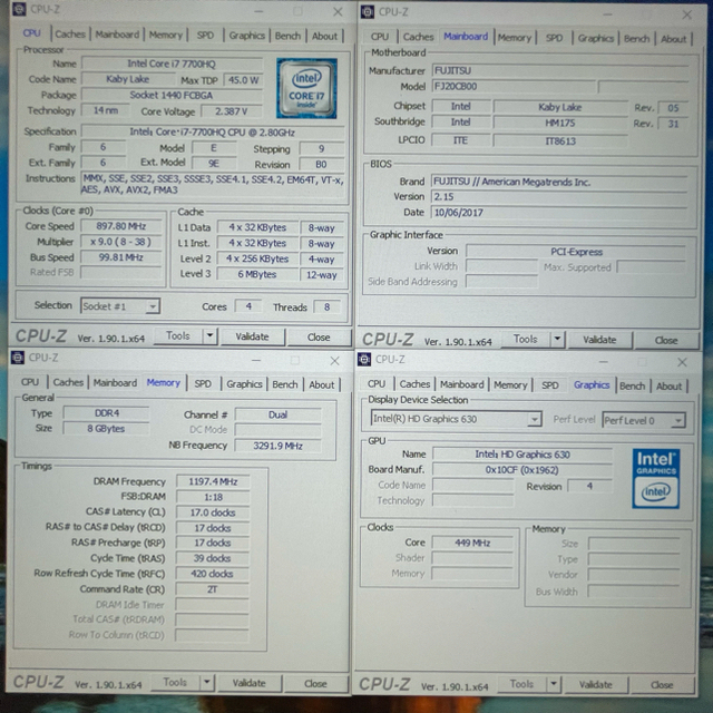 富士通(フジツウ)の爆速SSD 高年式&高性能　富士通 Core i7 7700HQ 内蔵カメラ スマホ/家電/カメラのPC/タブレット(デスクトップ型PC)の商品写真