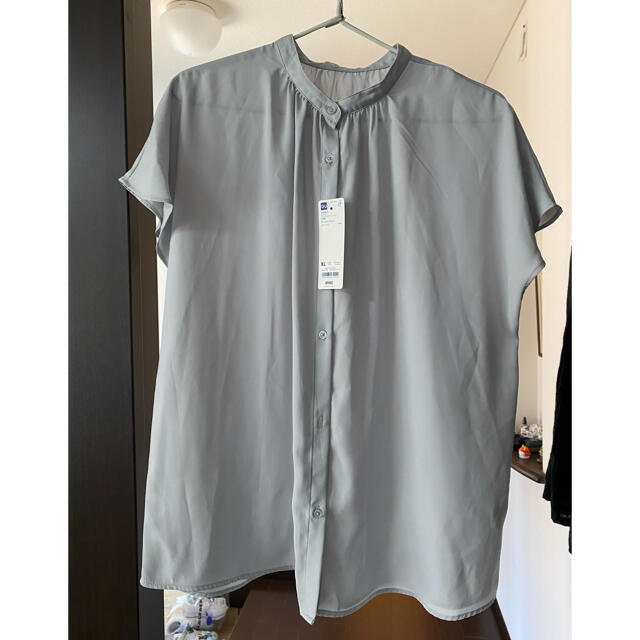 GU(ジーユー)のGU  エアリーバンドカラーシャツ レディースのトップス(シャツ/ブラウス(半袖/袖なし))の商品写真