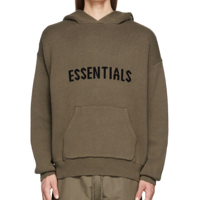 FEAR OF GOD(フィアオブゴッド)の【送料込み★】ESSENTIALS ニットパーカー FOG XL ハーベスト メンズのトップス(パーカー)の商品写真